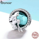 925 Silver Mermaid Missing Round Charms Beads DIY Jewelry