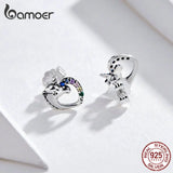 Hypoallergenic Sterling Silver Unicorn Stud Earrings for Girls Women