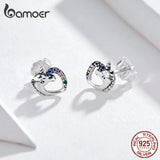 Hypoallergenic Sterling Silver Unicorn Stud Earrings for Girls Women