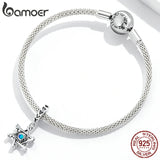 925 Silver Hexagram Demon Eye Pendant Zircon Charm for Bracelet Bangle Jewelry