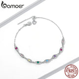 925 Silver Colorful Demon Eye Bracelet for Women