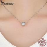 925 Sterling Silver CZ Crystal Round Beads for Bracelets DIY