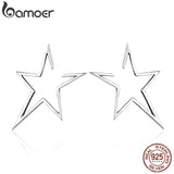 Arrival 925 Silver Star Stud Earrings for Women Hyperbole Fine Jewelry Bijoux