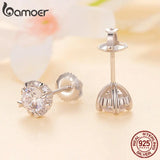Platinum Moissanite Earrings Lab Diamond Studs