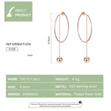 925 Sterling Silver Circle Drop Earrings SCE569