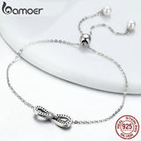 925 Silver Infinity Love Chain Link Bracelet Valentine Gift