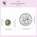 925 Silver Sunflower Charm Enamel Flower Bead for Bracelet Bangle