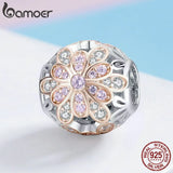 925 Silver CZ Flower Buds Charm Bead for Necklaces SCC922