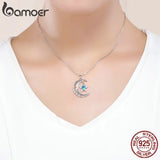 925 Silver Moon & Star Necklaces for Women SCN278