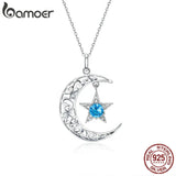 925 Silver Moon & Star Necklaces for Women SCN278