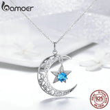 925 Silver Moon & Star Necklaces for Women SCN278