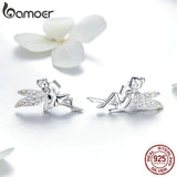 925 Silver Fairy Elf Stud Earrings BSE046