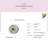 925 Sterling Silver Biocolor Guardian Eye Charm Bead