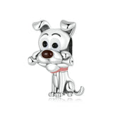 925 Sterling Silver Puppy Charm for Bracelet Bangle DIY Jewelry