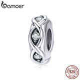 Silver 925 CZ Infinity Love Charm Bracelet Tibetan Silver Jewelry