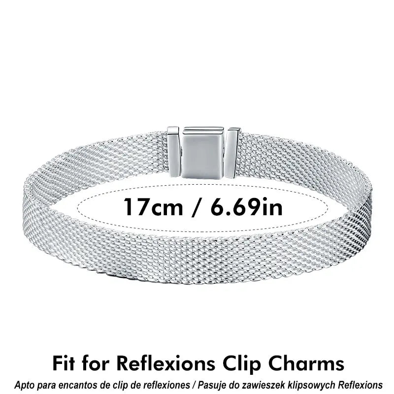 925 Sterling Silver Metropolitan Style Women Bracelet 17-20CM SCX001
