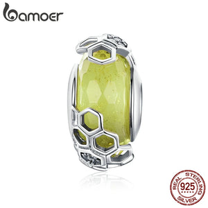 925 Silver Bee Glass Beads for Bracelets DIY Jewelry