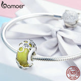 925 Silver Bee Glass Beads for Bracelets DIY Jewelry
