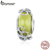 925 Silver Bee Glass Beads for Bracelets DIY Jewelry