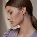 925 Silver X-Shaped Ear Cuff Wedding Gift Heart Drop Ear Clip