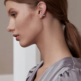 925 Silver Platinum Clip Earring for Women Wedding Gift