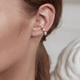 925 Silver Platinum Clip Earring for Women Wedding Gift