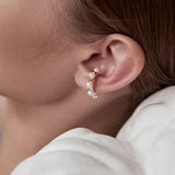 925 Silver Platinum Clip Earring for Women Wedding Gift