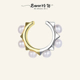 925 Silver Platinum Clip Earring for Women Wedding Gift