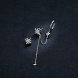 925 Sterling Silver Dreamy Shining Stars Stud Earring for Women