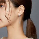 925 Sterling Silver Skull Cross Stud Earrings Women