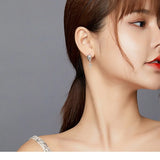 925 Sterling Silver Skull Cross Stud Earrings Women