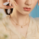 925 Silver Bee Daisy Flower Pendant Necklace Plated Women Girl Party Jewelry