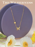 Sterling Silver Butterfly Pendant Necklace Plated Necklaces for Women