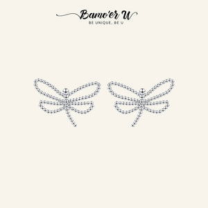 925 Silver Butterfly Stud Earrings Animal Ear Studs