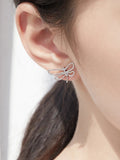 925 Silver Butterfly Stud Earrings Animal Ear Studs