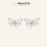 925 Silver Butterfly Stud Earrings Animal Ear Studs