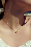 925 Silver Small Waist Pendant Necklace Plated for Women