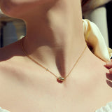 925 Silver Small Waist Pendant Necklace Plated for Women
