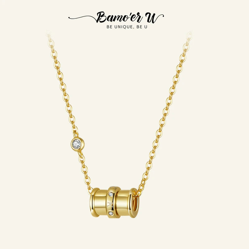 925 Silver Small Waist Pendant Necklace Plated for Women