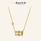 925 Silver Small Waist Pendant Necklace Plated for Women