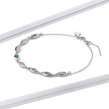 Sterling Silver Demon Eye Bracelet Colorful Crystal Silver Female Jewelry