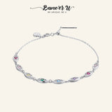 Sterling Silver Demon Eye Bracelet Colorful Crystal Silver Female Jewelry
