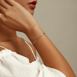 Sterling Silver Demon Eye Bracelet Colorful Crystal Silver Female Jewelry