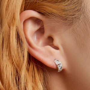 925 Silver Star Stud Earrings Zirconium Wedding Gift