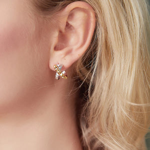 925 Silver Geometric Rivet Ear Buckles for Women | DIY Half-Hoop Earrings