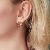 925 Silver Geometric Rivet Ear Buckles for Women | DIY Half-Hoop Earrings