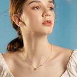 925 Silver Hope Daisy Flower Pendant Necklace Plated Women Girl Party Jewelry