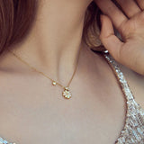 925 Silver Lucky Clover Pendant Necklace Plated for Women