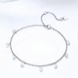 925 Silver Geometric CZ Link Chain Bracelet for Women