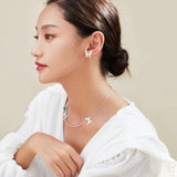 925 Sterling Silver Butterfly Stud Earrings Animal Jewelry